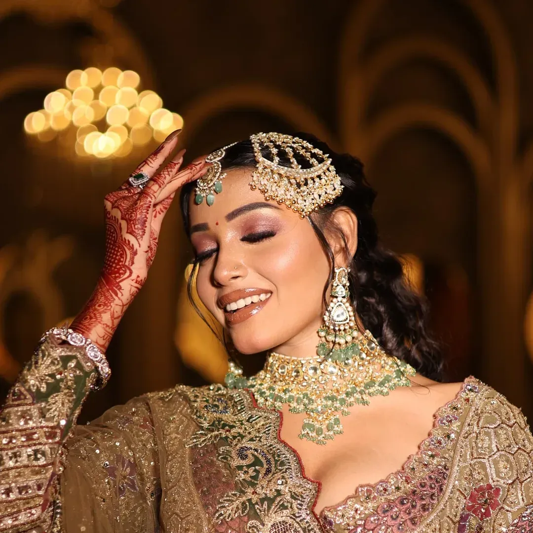 Happy bride glow roka ceremony